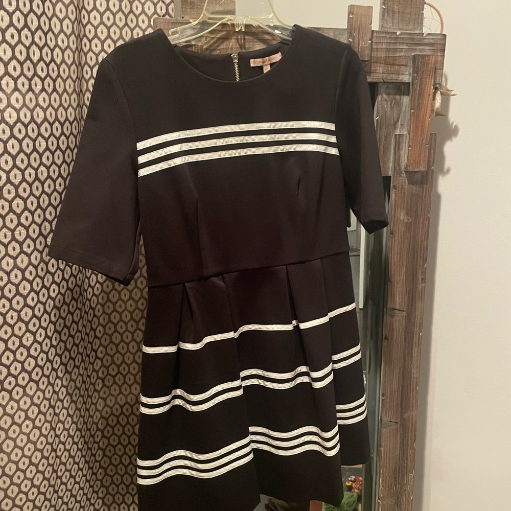 Black and white cocktail dress